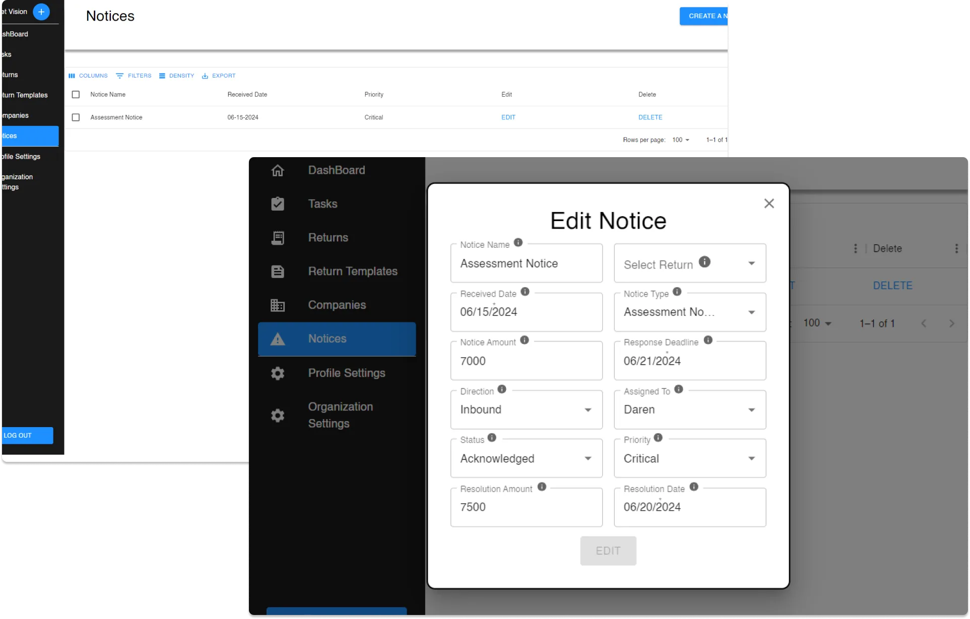 Manage Notices Efficiently