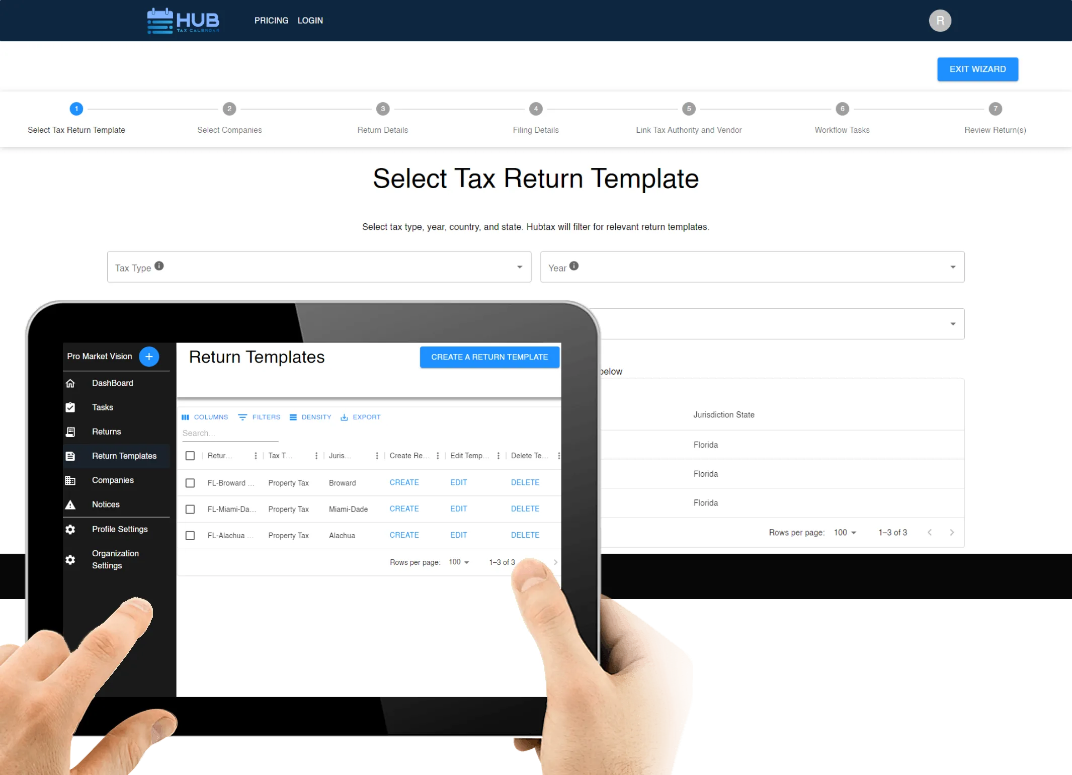 Returns management dashboard